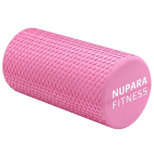 Pink 12-Inch Medium Foam Roller for Back & Muscle Recovery - Nupara Fitness