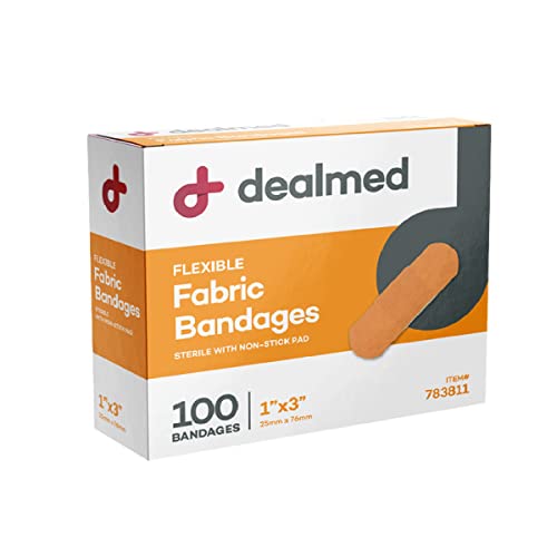 Sterile Flexible Fabric Adhesive Bandages - 1x3 Inch - 100 Count