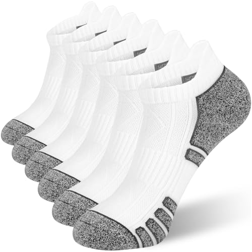 Breathable Low Cut Athletic Ankle Socks for Men and Women - 6 Pairs