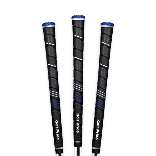 Golf Pride CP2 Wrap Golf Club Grip Midsize Black Blue 3-Pack