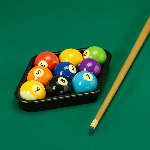 Zelphvt 9-Ball Pool Table Rack - Diamond-Shaped Plastic Ball Holder for 2-1/4" Balls