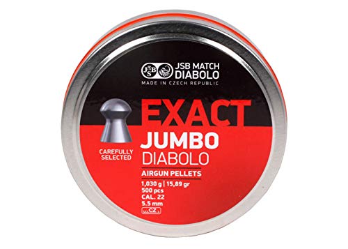 .22 Cal Jumbo Exact Air Gun Pellets - 15.89 Grains, 500 Count