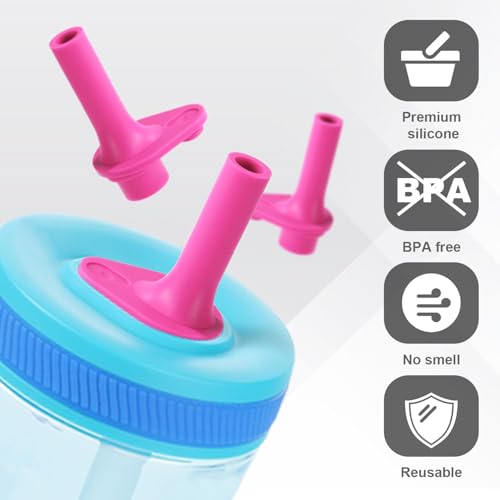 4-Pack Replacement Bite Valves for Zak Designs Kelso - Pink