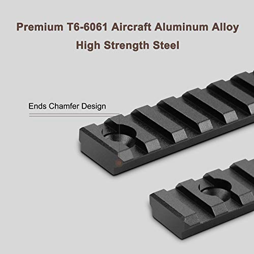 Single Picatinny Aluminum Accessory Rail Set with T-Nuts & Wrench