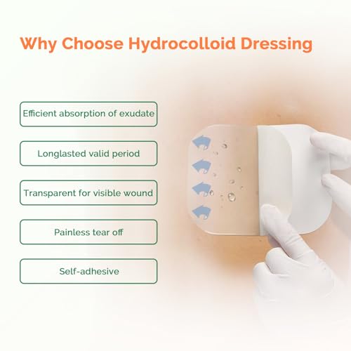 Hydrocolloid Bandages - 10 Pack 2" x 2" Waterproof Dressing