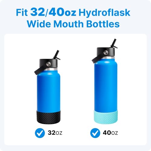 Silicone Protective Boot for 32-40oz Hydro Flask Bottles - Black
