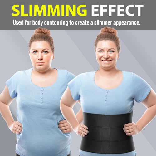 BLITZU 9 Inch Abdominal Binder Post-Surgery Support for Men & Women Small/Medium Black