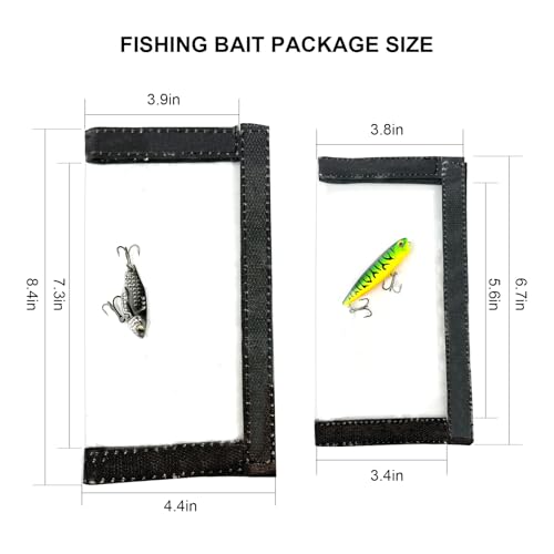 Large Fishing Lure Wraps - Durable Clear PVC Hook Covers (7.8" x 44")