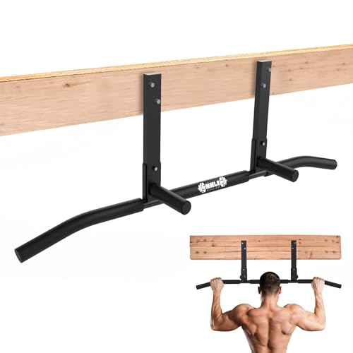 Joist Mounted Pull Up Bar - Ceiling Mount Chin Up Bar - Black