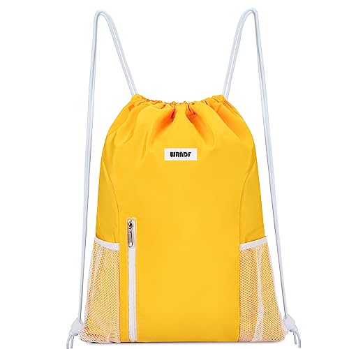 Drawstring Backpack - Gym Sackpack for Sports - Orange