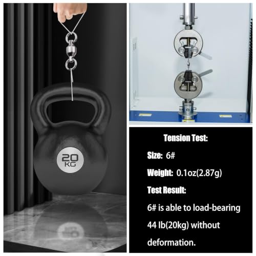 Ball Bearing Swivels with Split Rings - 25pcs for Saltwater Fishing