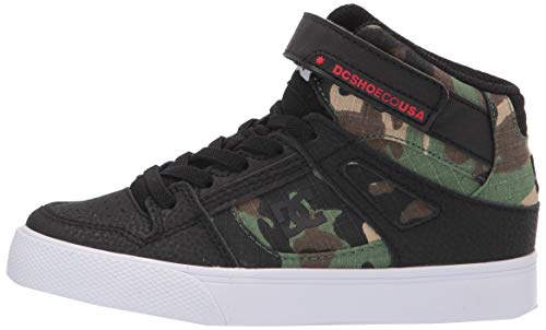 DC Shoes Unisex Kids' Pure High Elastic Lace High-Top Shoes Black Camo - ADBS300324-BLO
