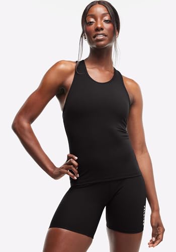 Peloton Women's Cadent Racerback Active Tank Top Medium Black - Breathable & Moisture-Wicking Fitness Top