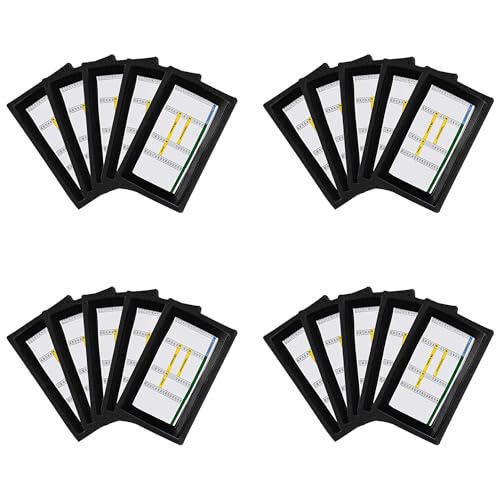 QB Playbook Wristband - 3-Compartment Wrist Coach for Youth, 20-Pack - Black