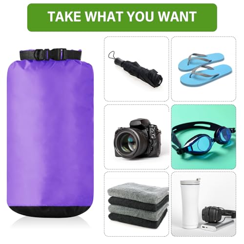 GliCraft Fluorescent Waterproof Dry Bag Set – 6 Sizes for Kayaking & Camping