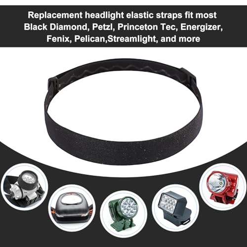 Elastic Headlamp Strap - Comfortable Nylon Replacement Band