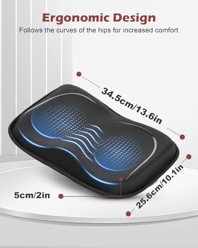 Rowing Machine Seat Cushion - Memory Foam for Comfort & Support