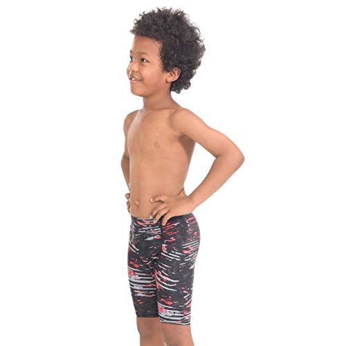 Boys Swim Jammers - Solid Quick Dry Athletic Shorts - UPF 50+ Sun Protection - Small