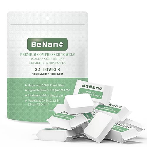 Compressed Face Towels - Disposable Washcloths, 22 Pcs