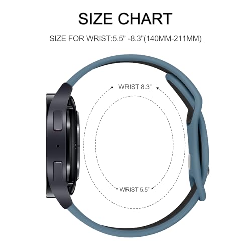 20mm Soft Silicone Sport Band for Garmin Forerunner 245/645 - Gray Blue-Black