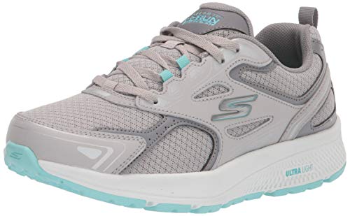 Skechers Women's Go Run Consistent Sneaker Wide 6 Gray Turquoise