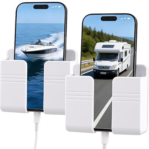 Phone Wall Holder - 2-Pack White RV & Boat Accessories
