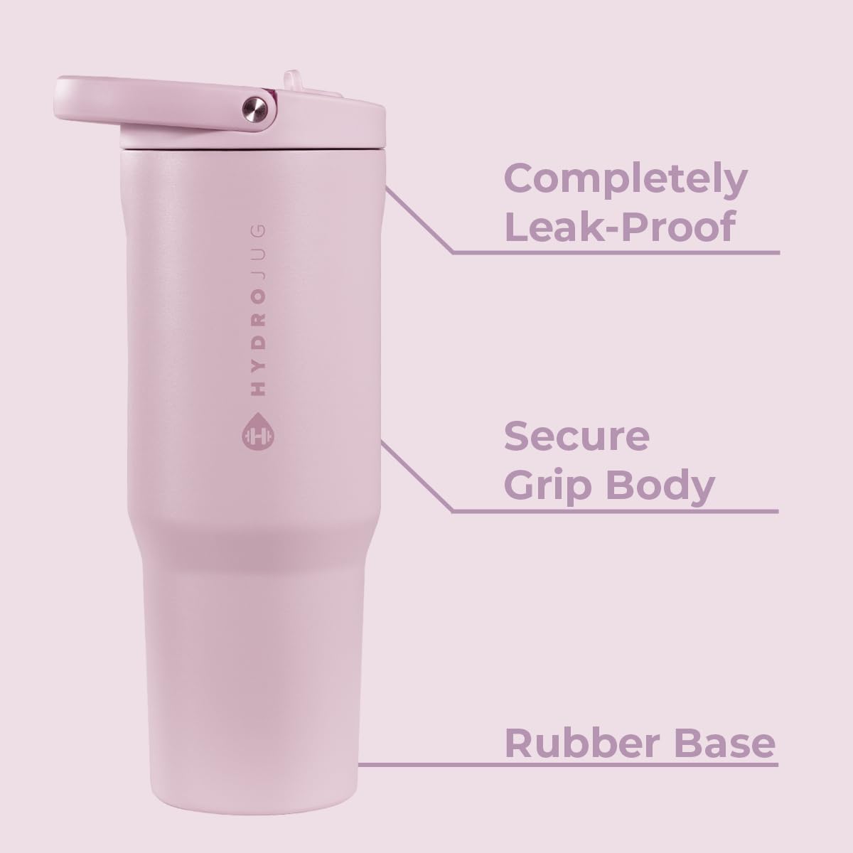 HydroJug Sport 40 oz Insulated Stainless Steel Water Bottle, Sweet Pea