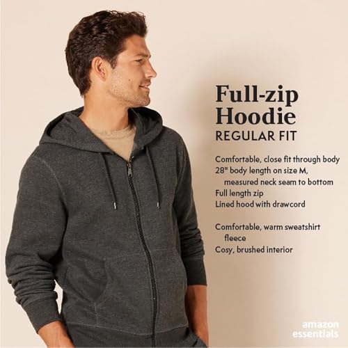 Men's Full-Zip Fleece Hoodie - X-Small Red Buffalo Plaid