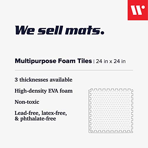 Multipurpose EVA Foam Exercise Floor Mat - Sand - 12 Tiles