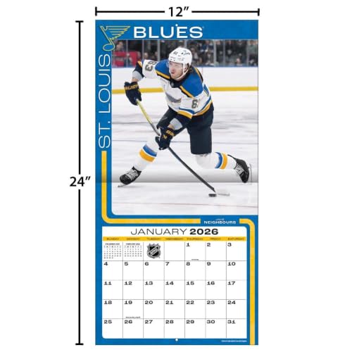 St. Louis Blues 2026 Wall Calendar - 12x12 Team Schedule