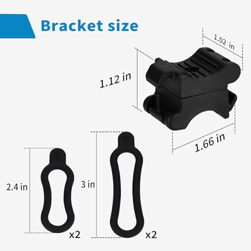 Universal Flashlight Bike Mount - Black, Fits 10-35mm Diameter