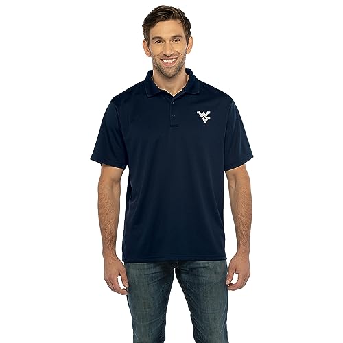 West Virginia Mountaineers NCAA Men's Polyester Mesh Polo XL Team Color