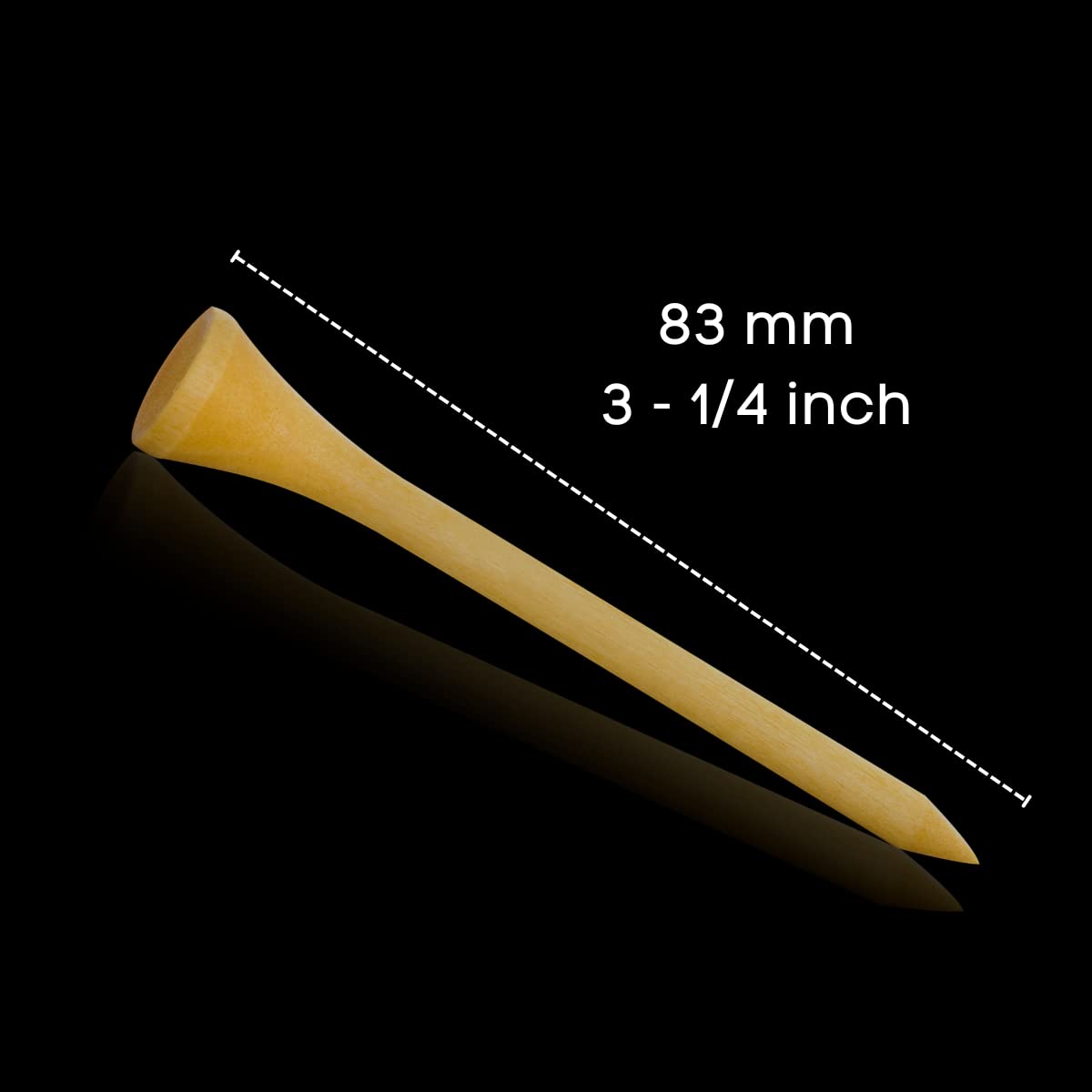 BluBall Bamboo Golf Tees - Adjustable Bamboo Tees Stronger Than Wood - 100 Golf Tee Pack of Size 3-1/4 Inch | Biodegradable Golf Tees Cause Less Friction