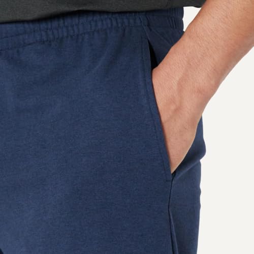 Amazon Essentials Men's Supersoft 6-Inch Relaxed-Fit Athletic Shorts - Medium Space Dye Navy