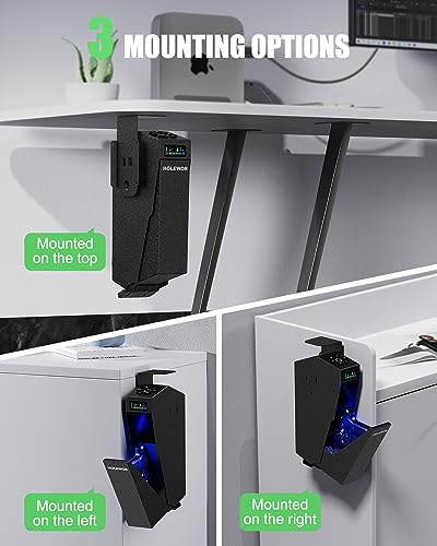 Biometric Gun Safe for Handgun - Quick Access Passcode & Fingerprint