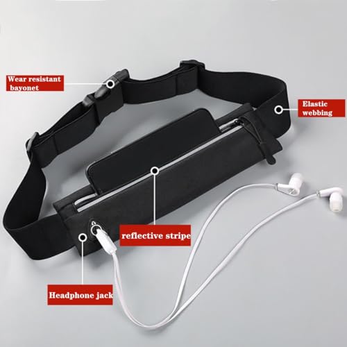Slim Running Belt for Men & Women - Adjustable Waterproof Waist Pack
