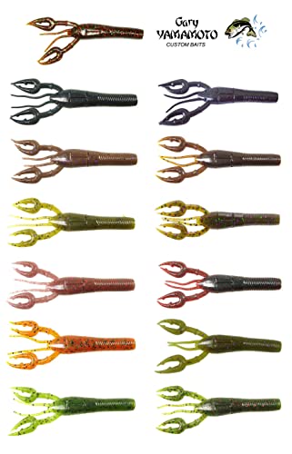 Fat Baby Craw - Green Pumpkin with Green & Purple Flake (7 Pack) - 3.75"