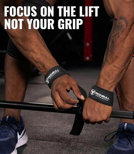 Padded Lifting Wrist Straps for Weightlifting - Black V2