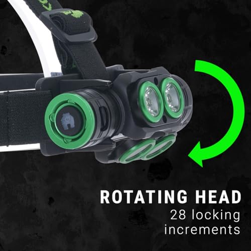 Kodiak Rechargeable 3000 Lumen Headlamp with Detachable Work Light & Magnetic Base