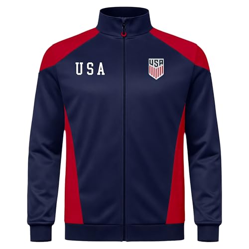 U.S. Soccer Full Zip Training Jacket - Adult Medium, Navy