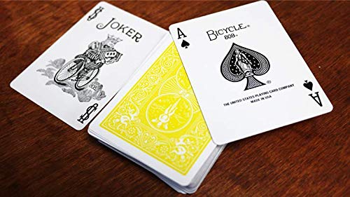 Bicycle Rider Back Yellow Playing Cards Deck