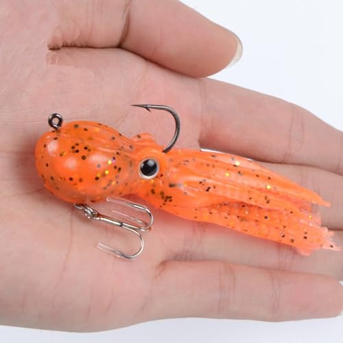 Artificial Octopus Swimbait Lure - White 3.54 Inch/0.81oz