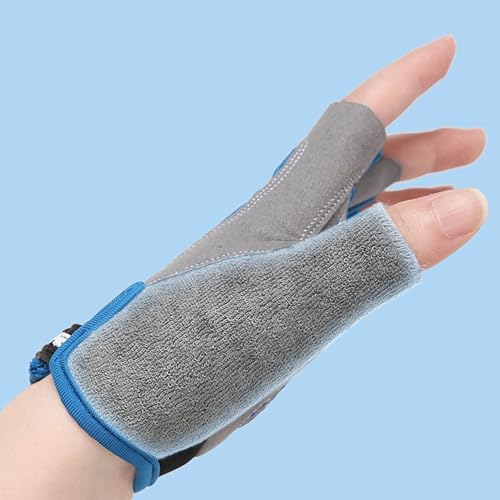 Kids' Fingerless Cycling Gloves - Non-Slip for Ages 3-8 - Blue