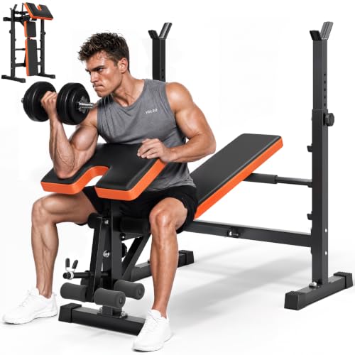 6-in-1 Adjustable Weight Bench Set for Full-Body Training - Allfit