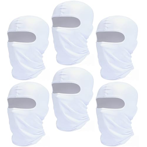 Ski Mask Bandana Face Covering - UV Protection, White
