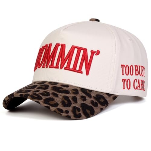 Leopard Print Mommin Trucker Hat for Women – Vintage Two‑Tone SPGRDER