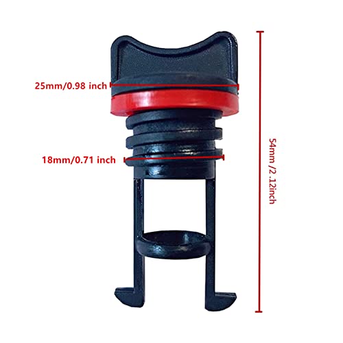 Kayak Drain Plug Kit - Durable Nylon with Red Gasket, 2 Pcs