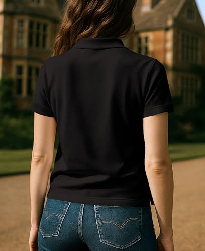 Andrew Scott Women's Golf Polo Shirts 3-Pack | Quick Dry V-Neck Collared Tops for Women