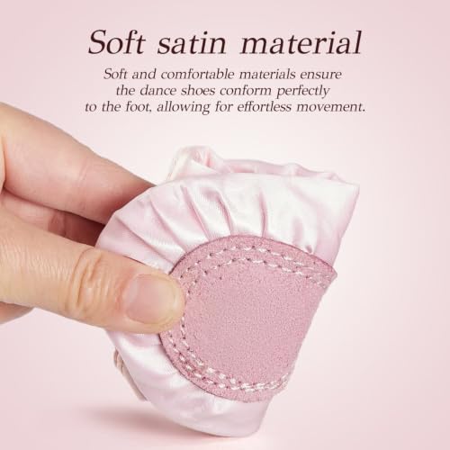 Toddler Ballet Shoes - No-Tie Satin Ballet Flats in Ballet Pink