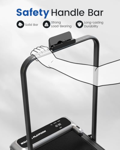 Adjustable Incline Walking Pad Treadmill with Handle Bar
